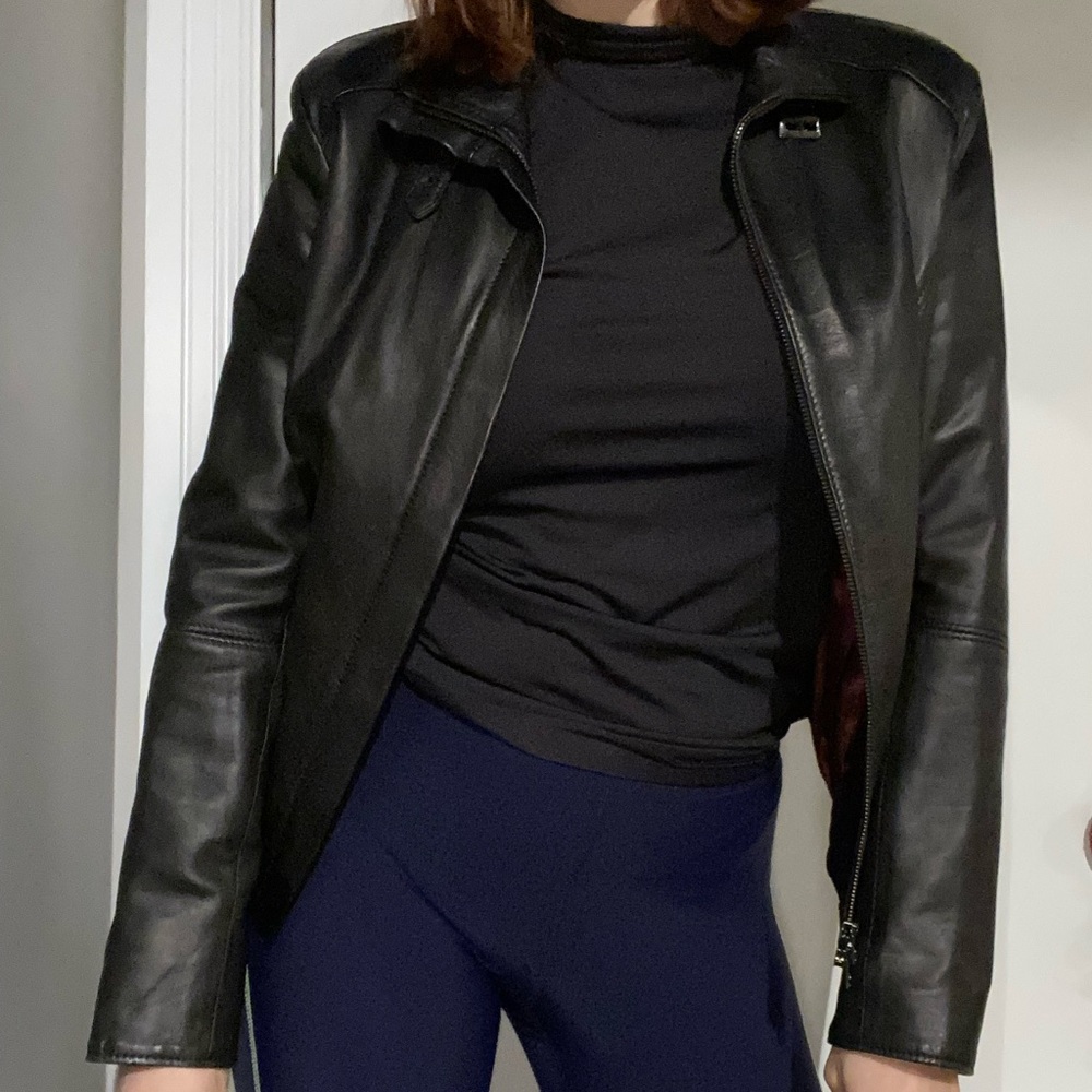 Vintage leather jacket made in italy